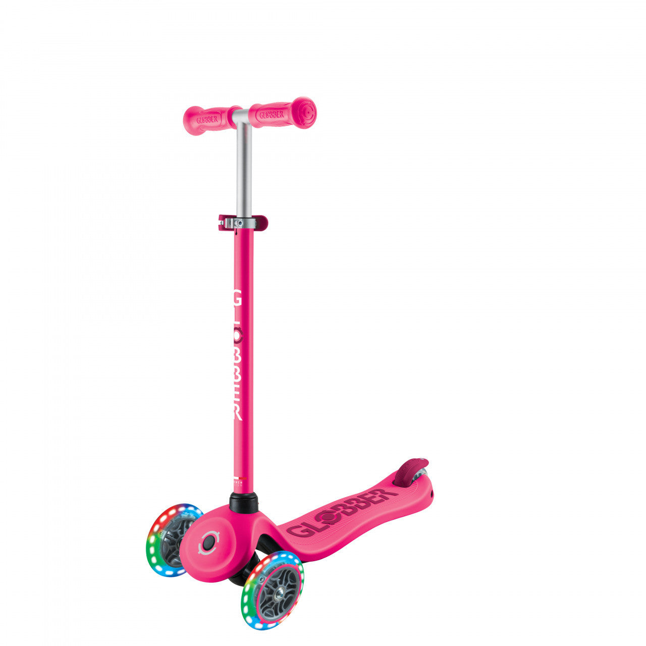 Globber - GO UP SPORTY Lights Scooter - Fuchsia Pink/ Dark Pink