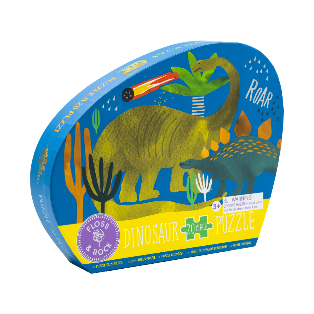 Floss & Rock 20pc - Dinosaur Shaped Puzzle