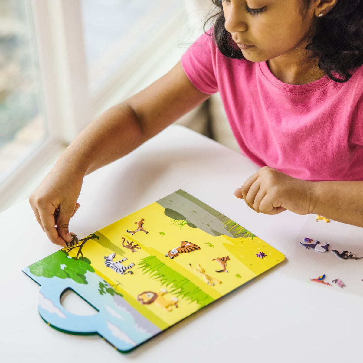 Melissa and Doug - Safari Reusable Puffy Sticker Playset