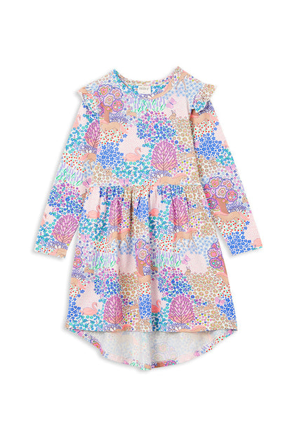 Milky - Patchwork Hi Lo Dress (sizes 2-7)