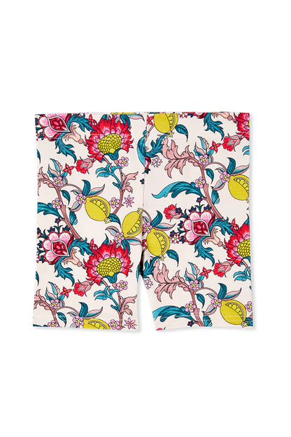 Citrus Floral Bike Shorts