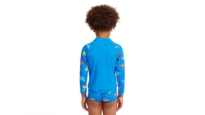 Funky Trunks - Toddler Boy's Zippy Rash Vest - Dino Soup