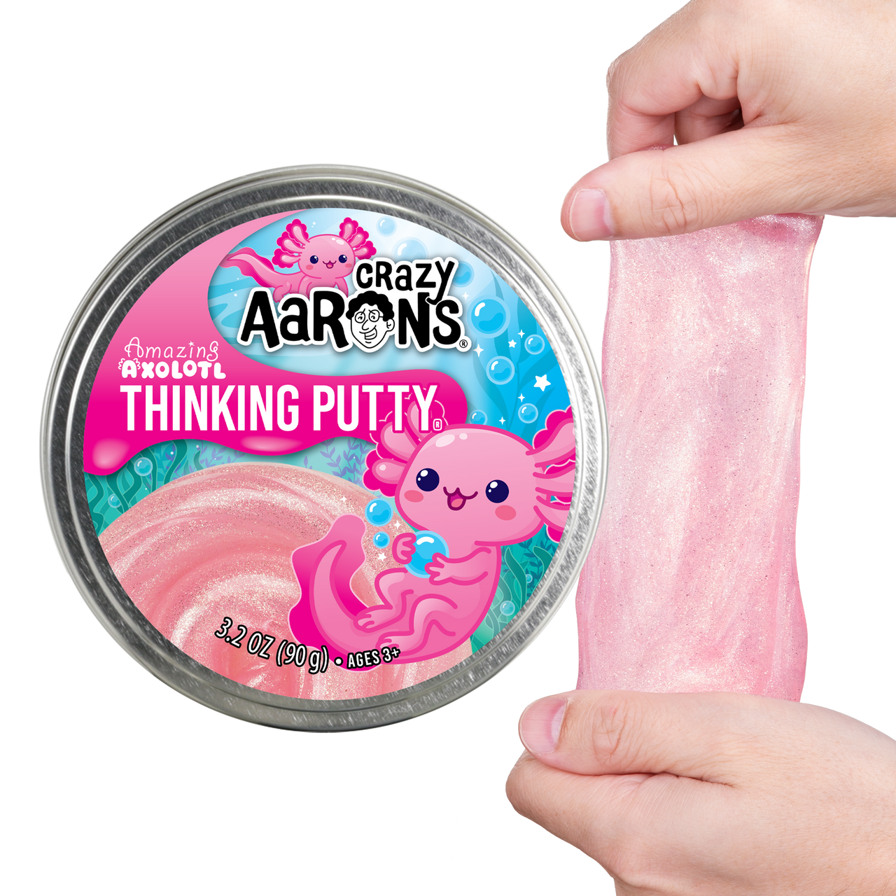 Crazy Aaron's Thinking Putty - Amazing Axolotl 4" Tin