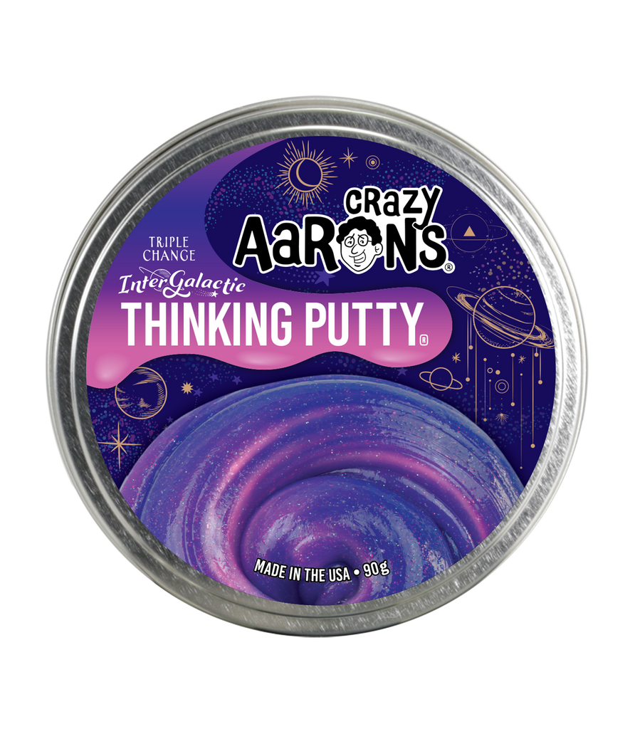 Crazy Aaron's Triple Colour Change Thinking Putty - Intergalactic 4" Tin