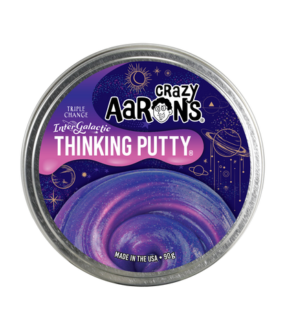 Crazy Aaron's Triple Colour Change Thinking Putty - Intergalactic 4" Tin