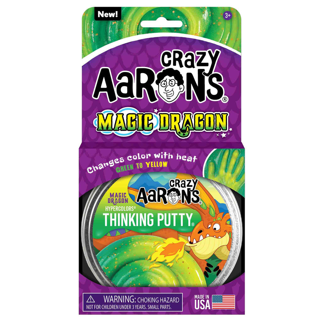 Crazy Aaron's Hypercolour Thinking Putty - Magic Dragon 4" Tin
