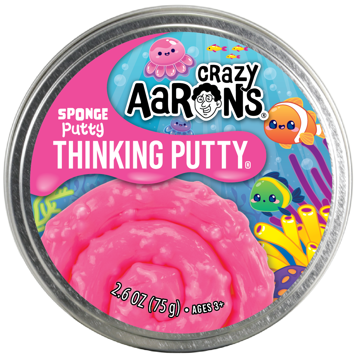 Crazy Aaron's  Thinking Putty - Sponge 4" Tin