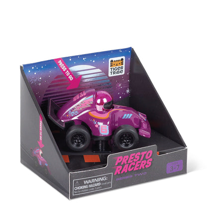 Tiger Tribe Presto Racers - Stellar Pink Purple Press - Down Racing Car