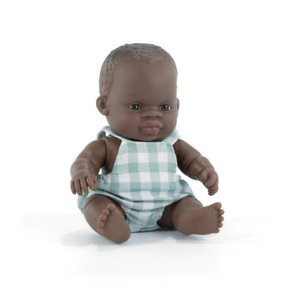 Miniland Doll 21cm - My Friends & Me - African Boy Baby Doll