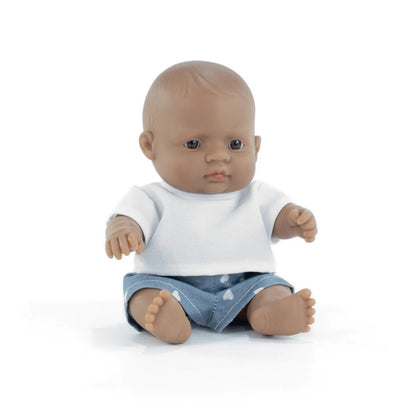 Miniland Doll 21cm - My Friends & Me - Latin American Boy Baby Doll