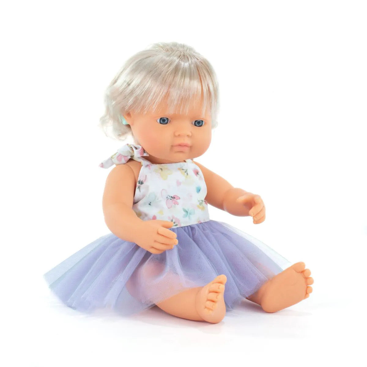 Miniland Doll 38cm - My Friends & Me - Blonde Caucasian Girl Baby Doll with Cochlear Implant