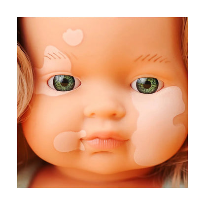 Miniland Doll 38cm - My Friends & Me - Dark Blonde Caucasian Girl Baby Doll with Vitiligo