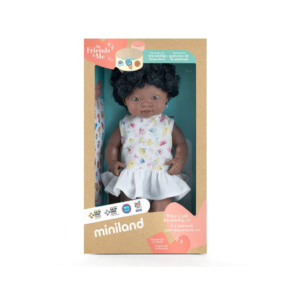 Miniland Doll 38cm - My Friends & Me - African Girl Baby Doll
