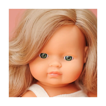 Miniland Doll 38cm - My Friends & Me - Dark Blonde Caucasian Girl Baby Doll