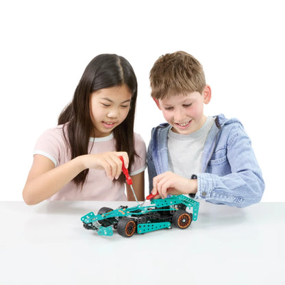 Meccano Masters - 2-in-1 Motorised Race Car STEM Building Kit 25201