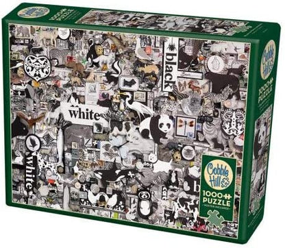 Cobble Hill Puzzles 1000pc - Black + White Animals