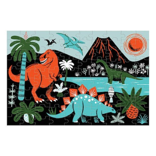 Mudpuppy 100pc - Glow Puzzle: Dinosaur