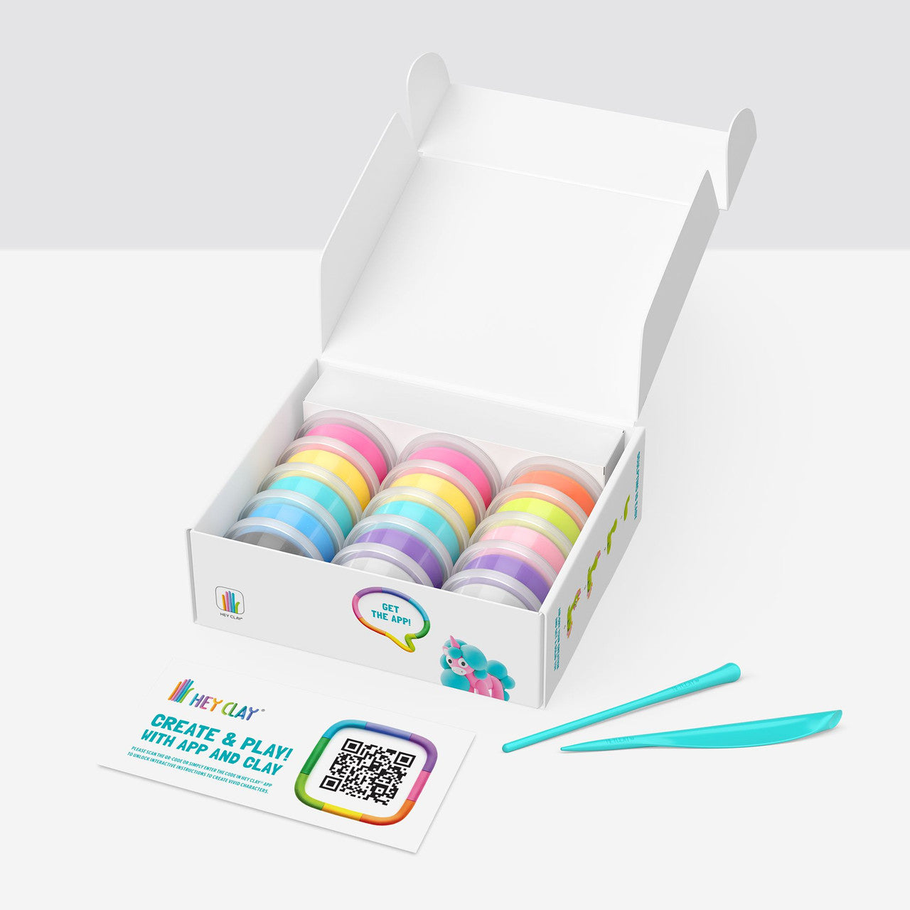 Hey Clay - Rainbow Unicorns Set