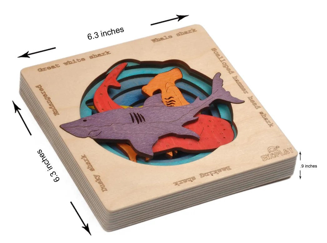 Ekoplay - Endangered Shark Layer Puzzle