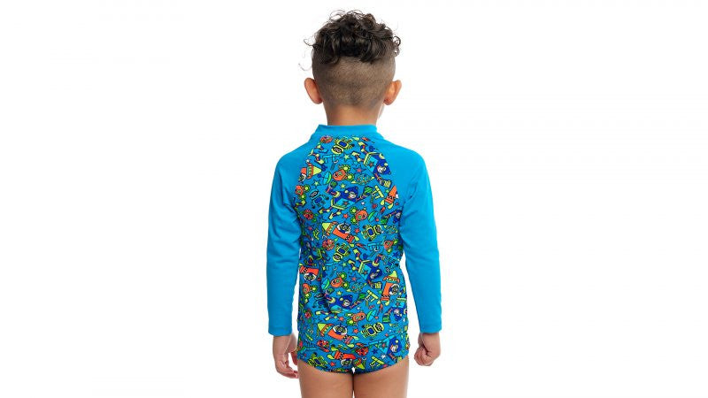 Funky Trunks - Toddler Boy's Zippy Rash Vest - Beep Beep