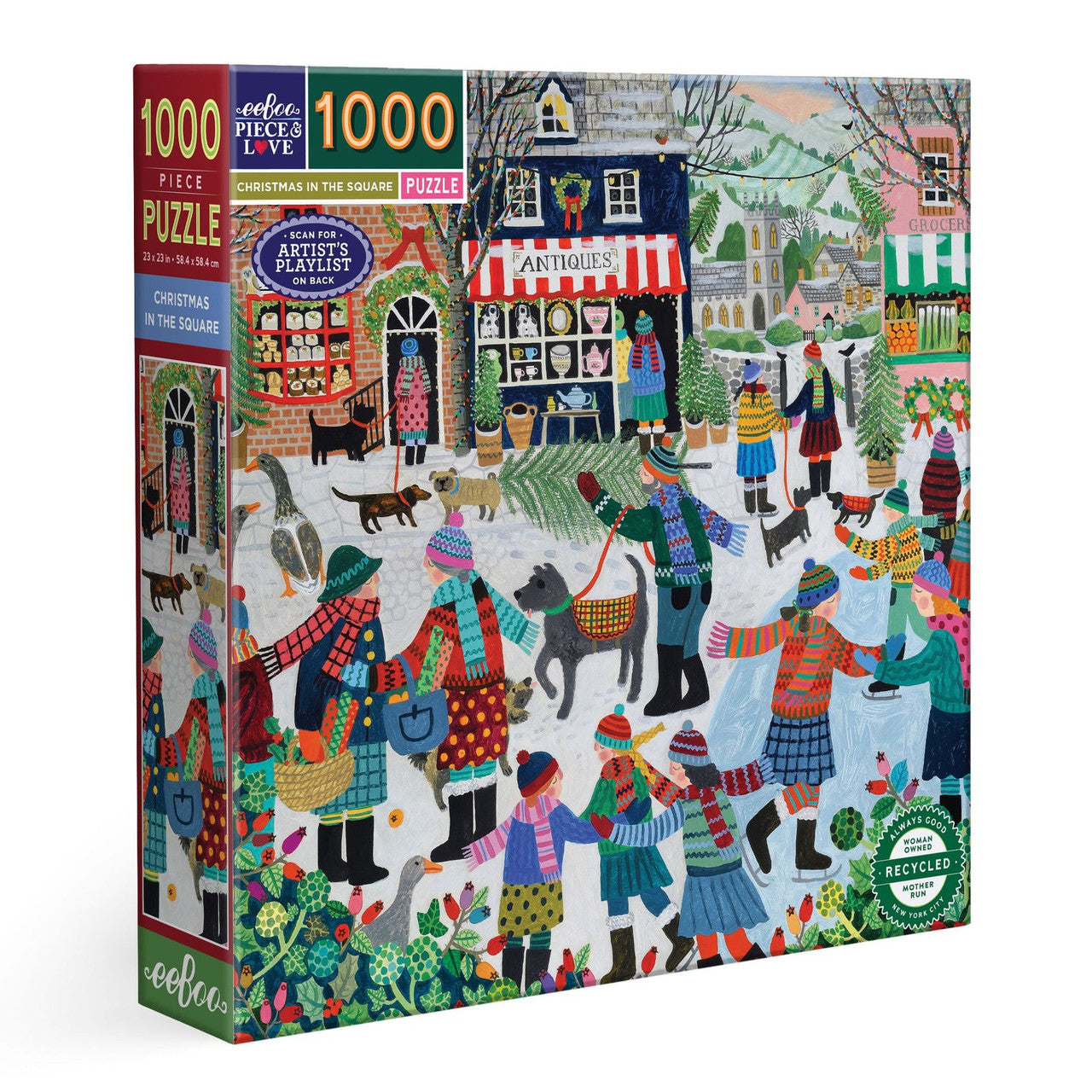 eeBoo 1000pc - Christmas in the Square Puzzle