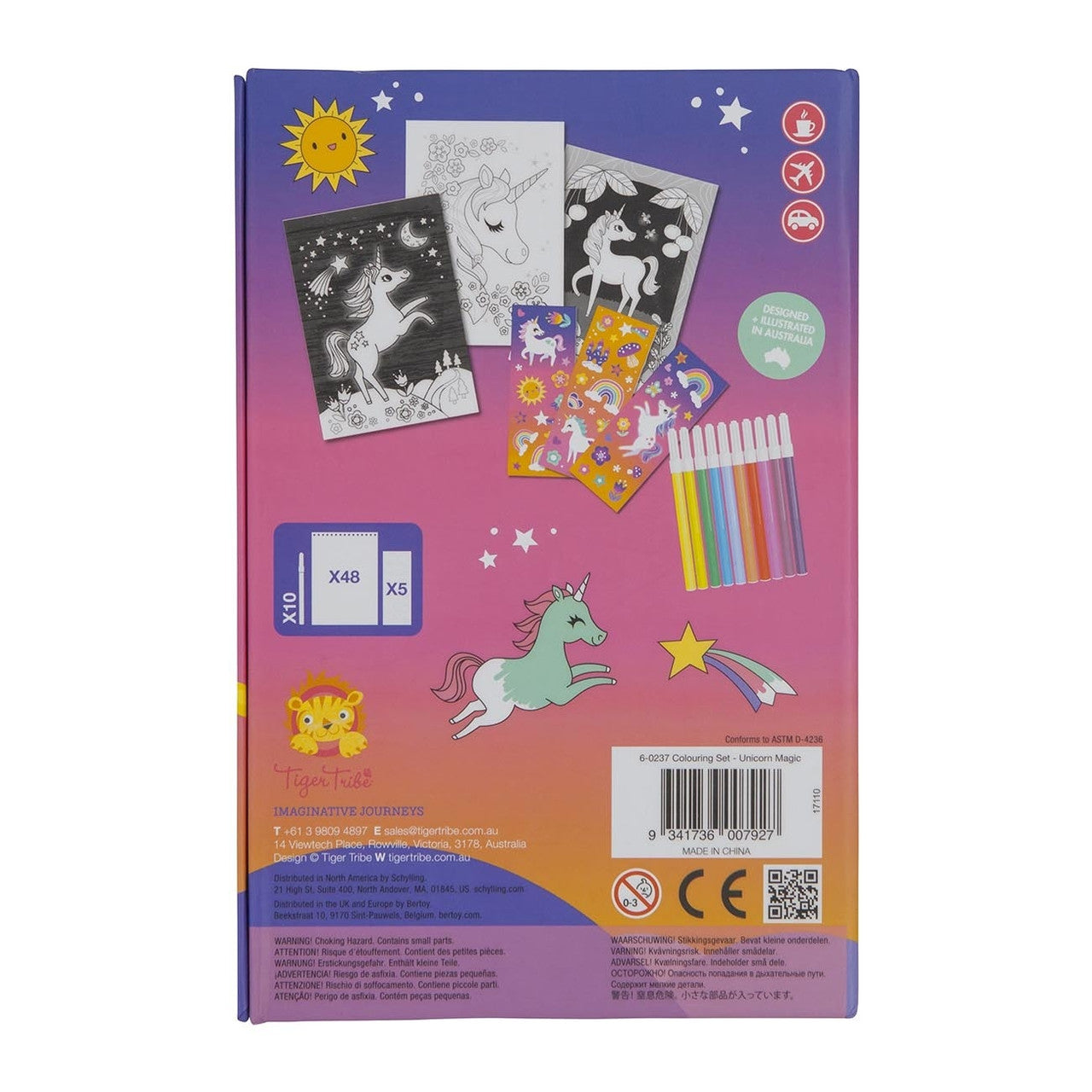 Tiger Tribe Colouring Set - Unicorn Magic