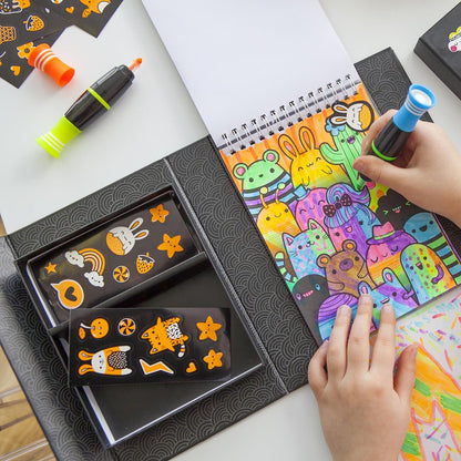 Tiger Tribe Neon Colouring Set - Glow Friends