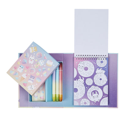 Tiger Tribe Pastel Colouring Set - Kawaii Cafe
