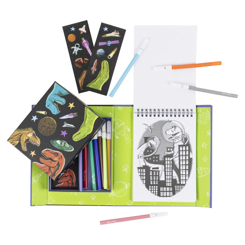 Tiger Tribe Colouring Set - Dinos in Space