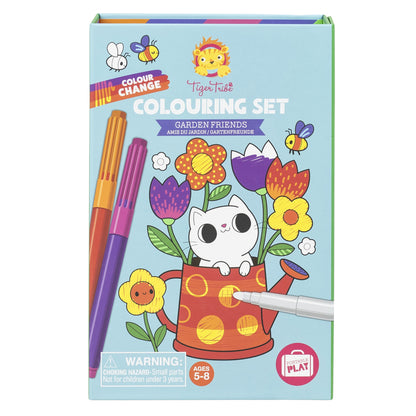 Tiger Tribe Colour Change Colouring Set - Garden Friends