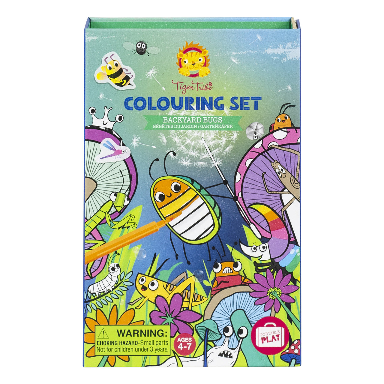 Tiger Tribe Colouring Set - Backyard Bugs