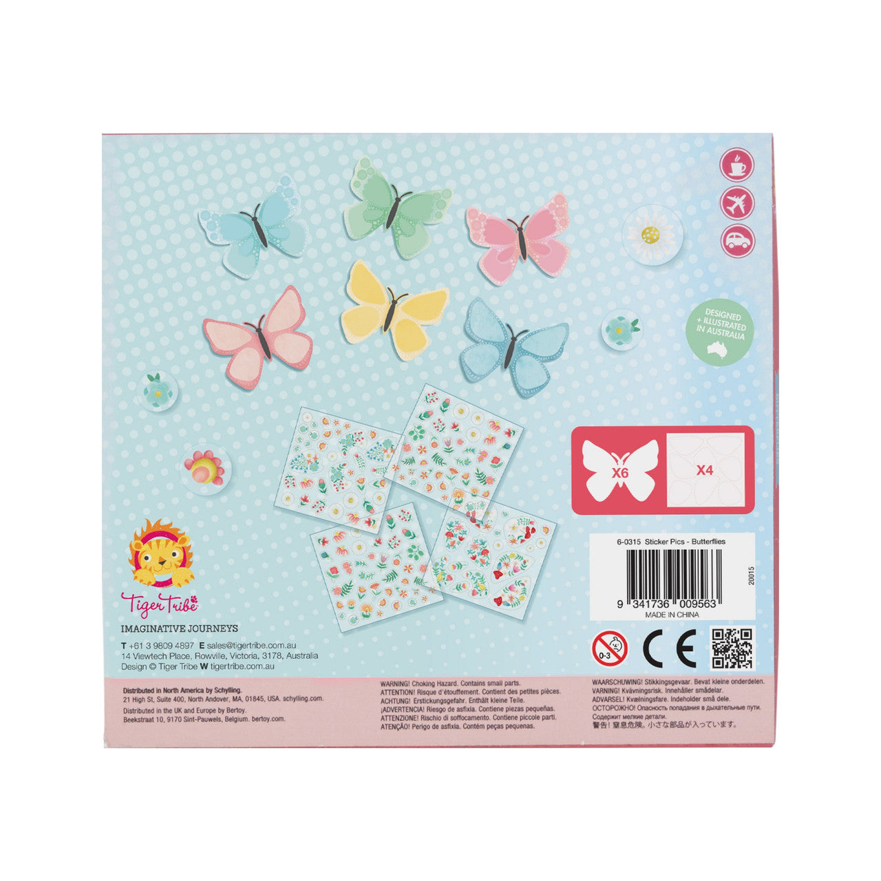 Tiger Tribe Sticker Pics - Butterflies