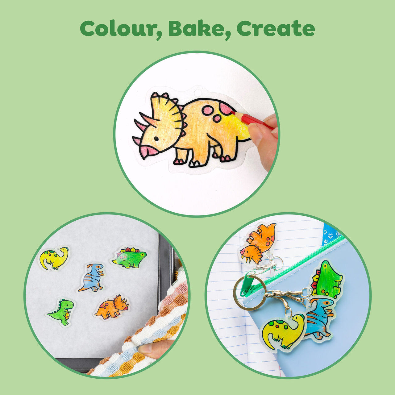 Tiger Tribe Shrinkorama - Bag Tags - Dino