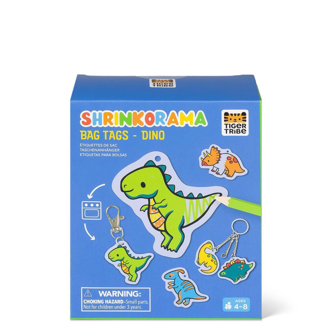 Tiger Tribe Shrinkorama - Bag Tags - Dino
