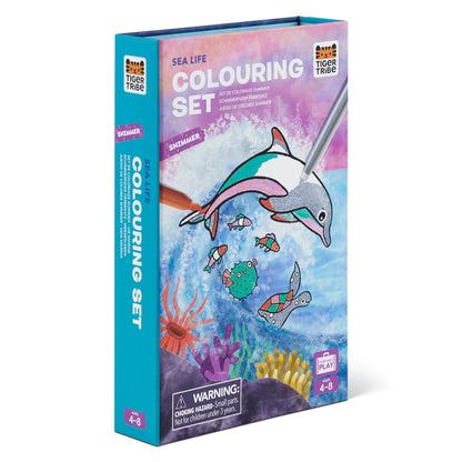 Tiger Tribe Shimmer Colouring Set - Sea Life