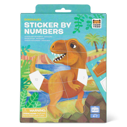 Tiger Tribe - Sticker by Numbers - Dinosaurs