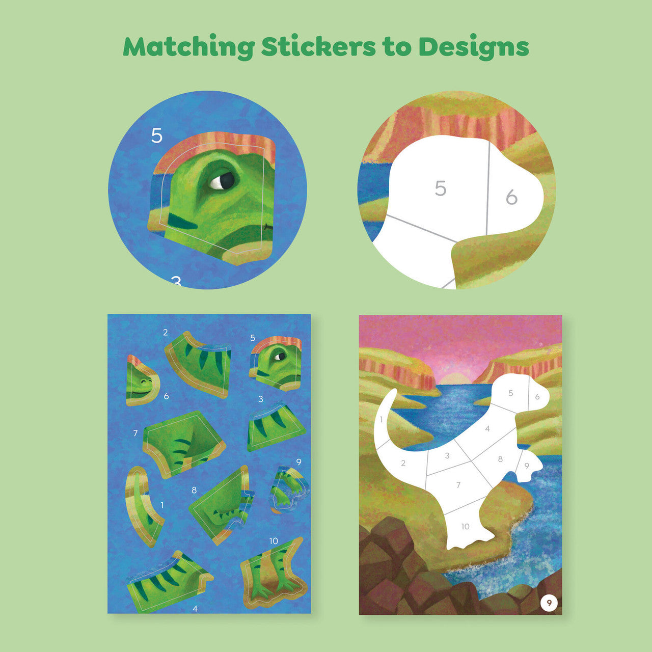 Tiger Tribe - Sticker by Numbers - Dinosaurs