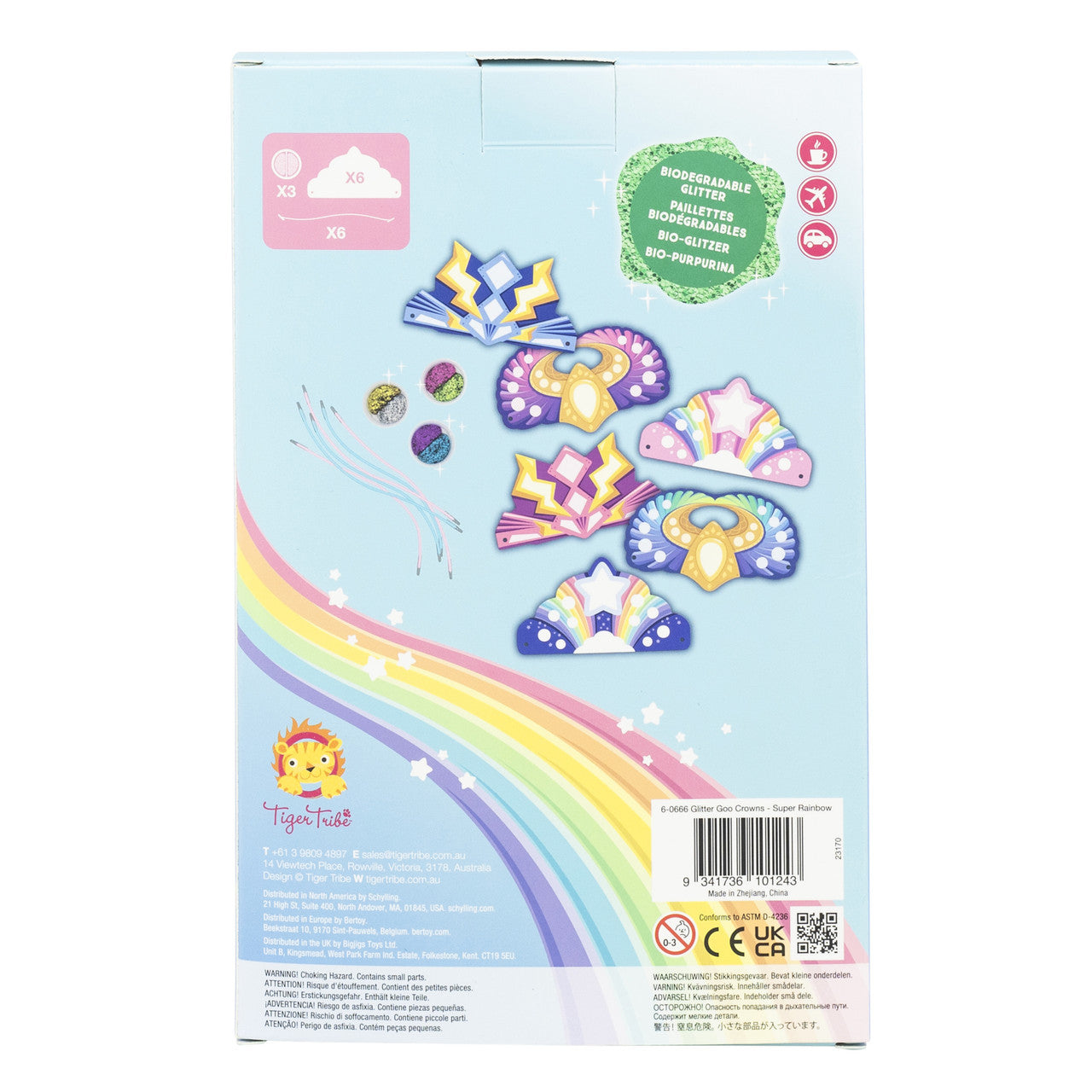 Tiger Tribe - Glitter Goo Crowns - Super Rainbow