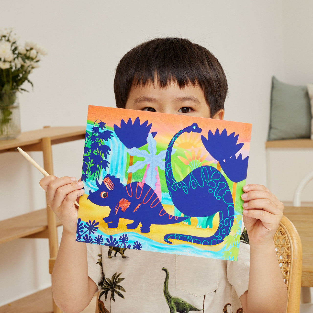 Tiger Tribe - Scratch Art - Dinosaurs