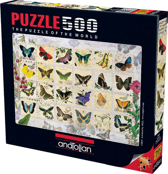 Anatolian 500pc - Butterfly Stamps Puzzle