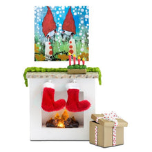 Lundby - Fireplace Set with Christmas Stockings