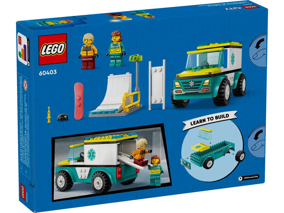 LEGO® City - Emergency Ambulance and Snowboarder 60403