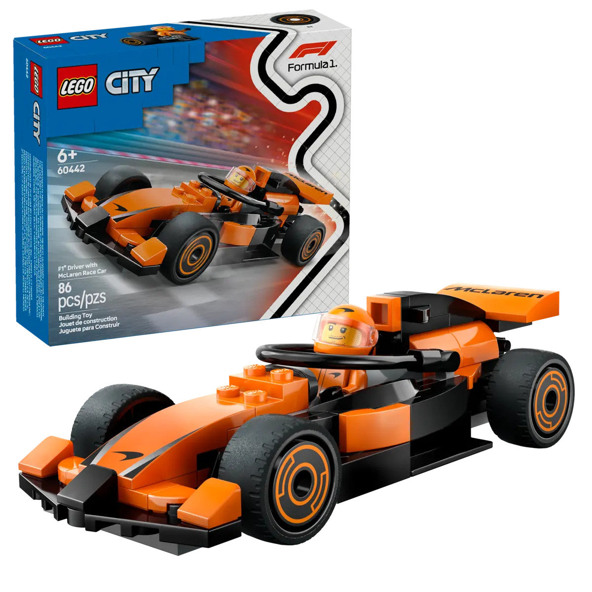 LEGO® City - F1® Driver with McLaren Race Car 60442