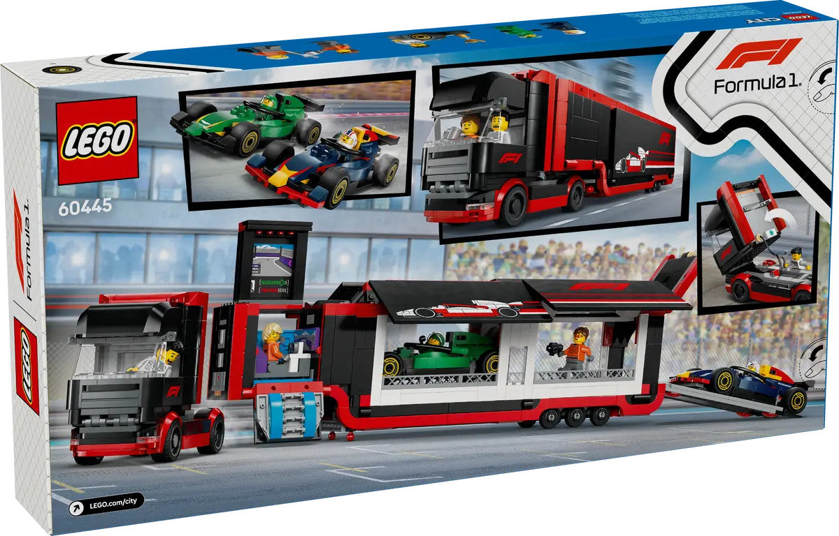 LEGO® City - F1® Truck with RB20 & AMR24 F1® Cars  60445