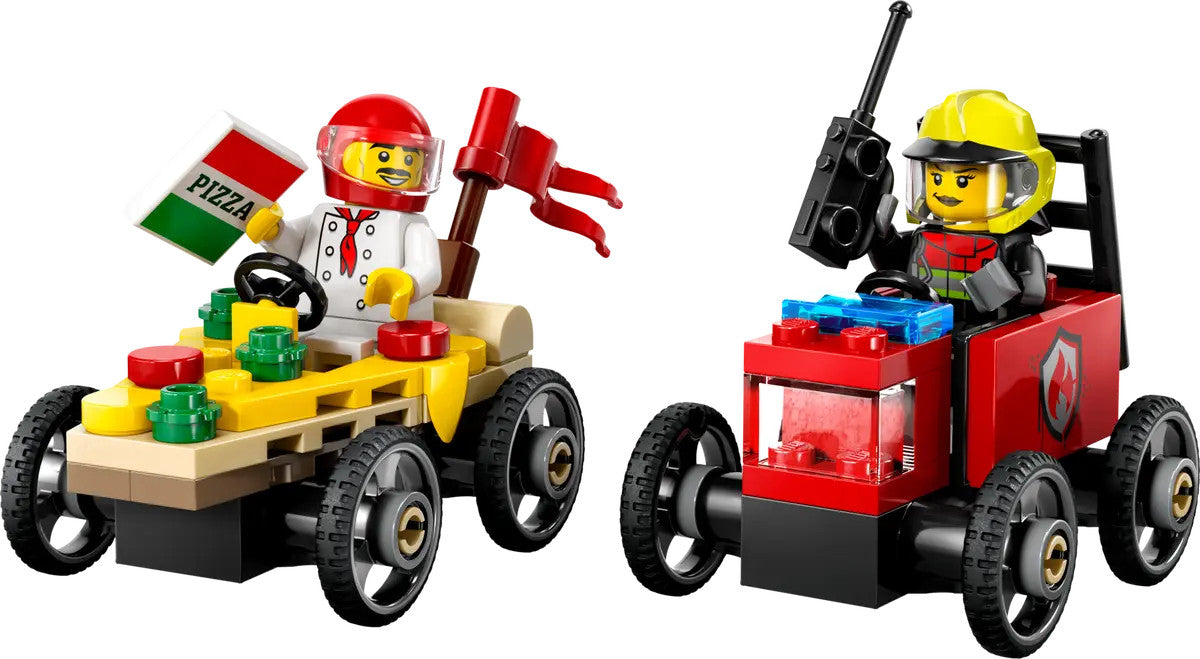 LEGO® City - Pizza vs. Fire Truck Race Car Pack 60458