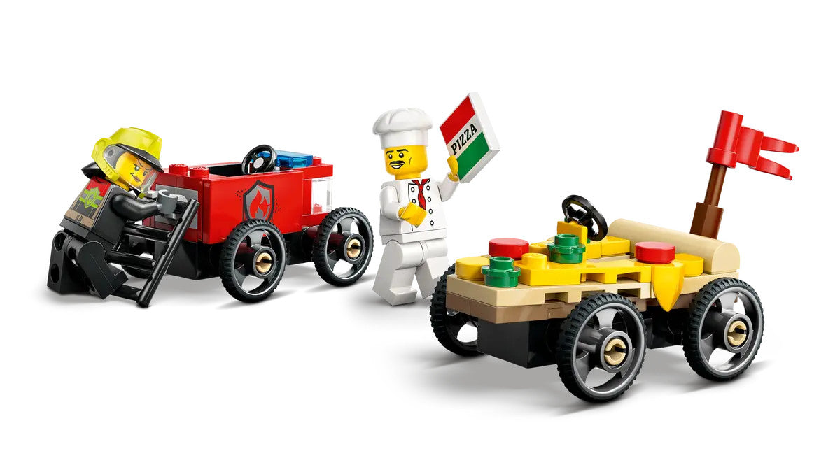 LEGO® City - Pizza vs. Fire Truck Race Car Pack 60458
