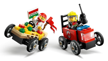 LEGO® City - Pizza vs. Fire Truck Race Car Pack 60458