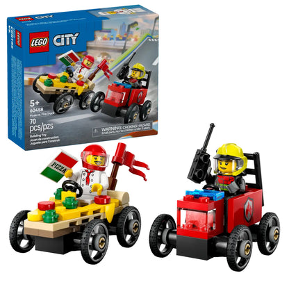 LEGO® City - Pizza vs. Fire Truck Race Car Pack 60458