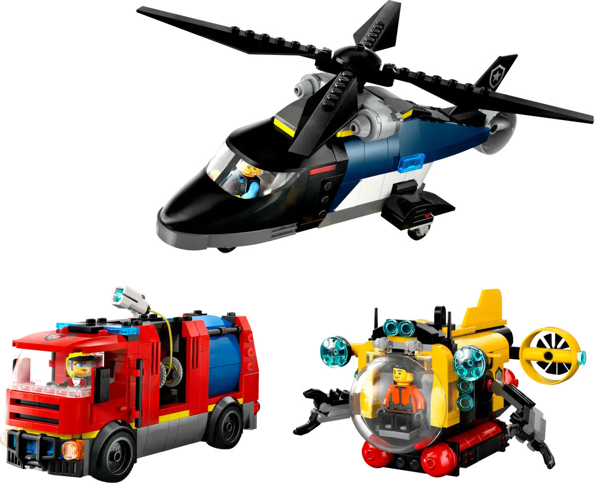 LEGO® City - Helicopter, Fire Truck & Submarine Remix 60462