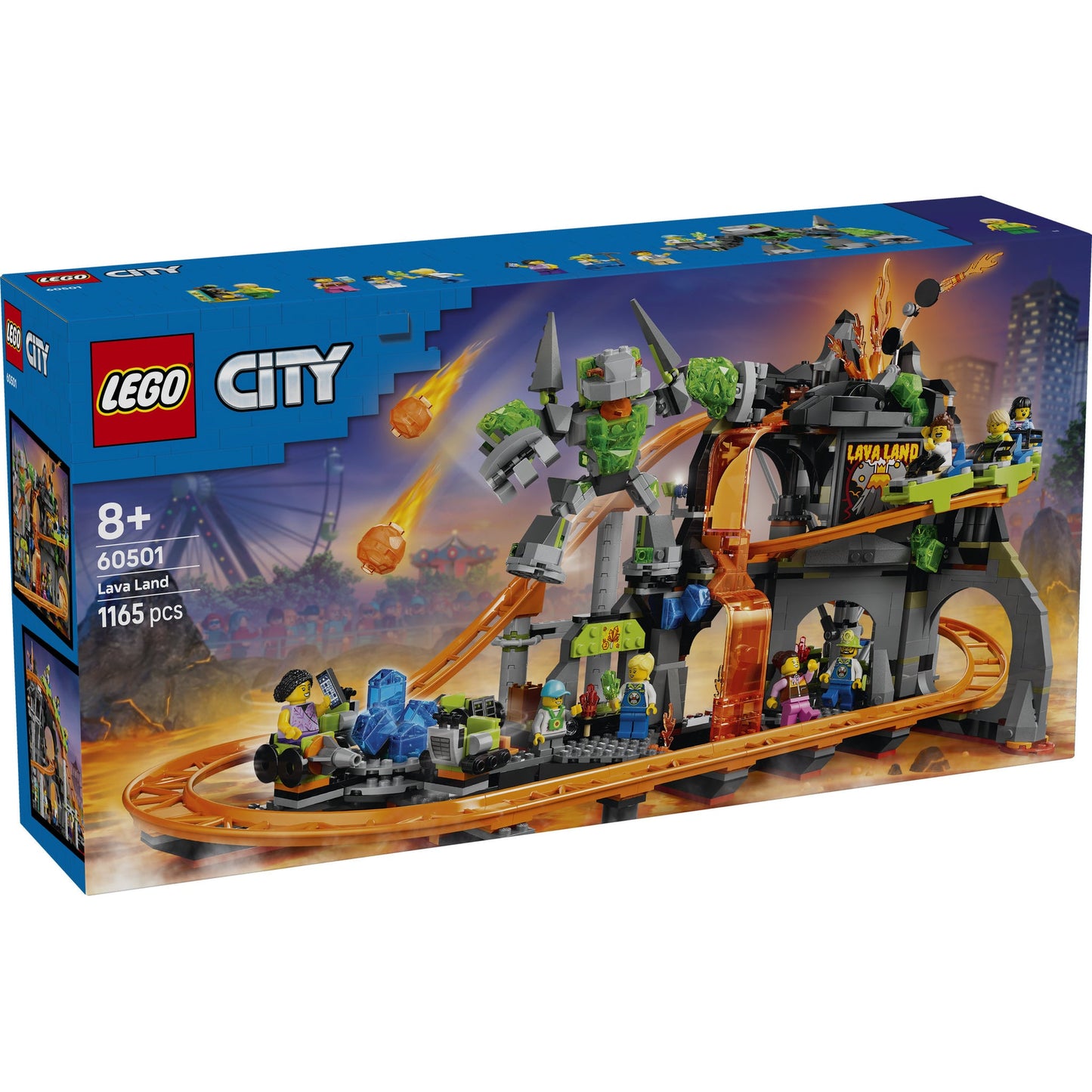 LEGO® City Lava Land Roller Coaster Park - Building Set 60501